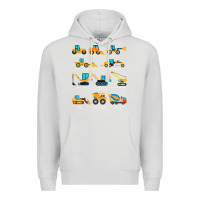 Dove Grey construction excavator vehicle boys builder heavy equipment t shirt Premium Hoodie - linhVisuals