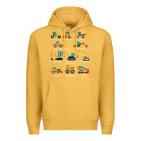 Mustard construction excavator vehicle boys builder heavy equipment t shirt Premium Hoodie - linhVisuals