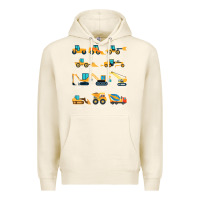 Tofu construction excavator vehicle boys builder heavy equipment t shirt Premium Hoodie - linhVisuals