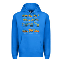 True Royal construction excavator vehicle boys builder heavy equipment t shirt Premium Hoodie - linhVisuals