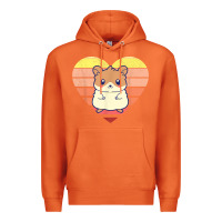 Carrot cute hamster design retro heart shape vintage t shirt Premium Hoodie - linhVisuals