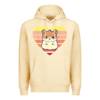 Pina Colada cute hamster design retro heart shape vintage t shirt Premium Hoodie - linhVisuals