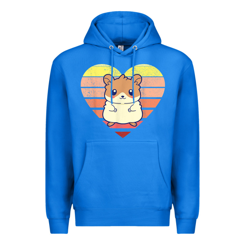 Cute Hamster Design Retro Heart Shape Vintage T Shirt Premium Hoodie by linhVisuals | Teevron