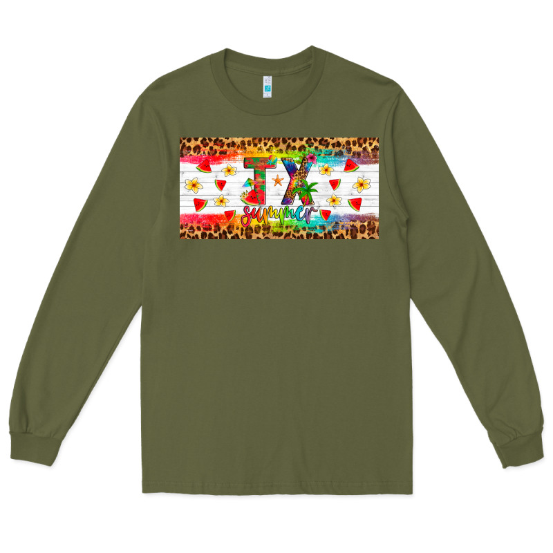 Texas Summer License Plate Long Sleeve Tee by Artiststas | Teevron