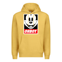 Antique Gold ohboy Premium Hoodie - linhVisuals