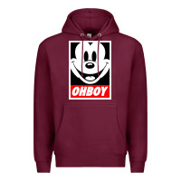 Burgundy ohboy Premium Hoodie - linhVisuals