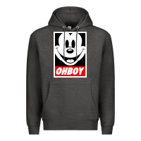 Charcoal Heather ohboy Premium Hoodie - linhVisuals