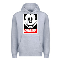 Heather Grey ohboy Premium Hoodie - linhVisuals