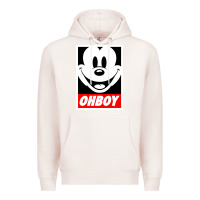 Pale Pink ohboy Premium Hoodie - linhVisuals