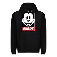 Black ohboy Premium Hoodie - linhVisuals