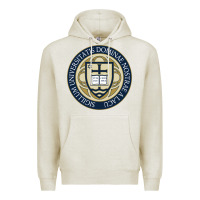 Oatmeal Heather university dame Premium Hoodie - linhVisuals