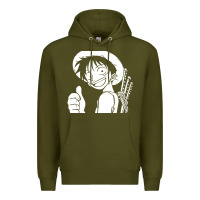 Army Green luffy one piece Premium Hoodie - linhVisuals