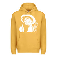 Mustard luffy one piece Premium Hoodie - linhVisuals