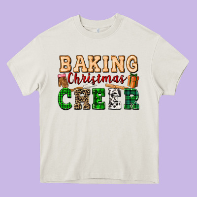 Baking Christmas Cheer Heavy Core Tee Designed By Fadigitalartstudio
