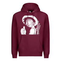 Burgundy luffy one piece Premium Hoodie - linhVisuals