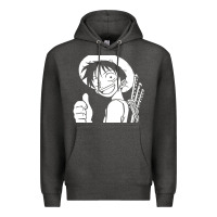 Charcoal Heather luffy one piece Premium Hoodie - linhVisuals