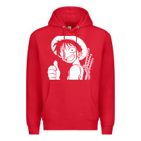 Red luffy one piece Premium Hoodie - linhVisuals