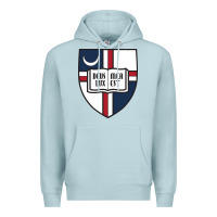 Blue Mist university catholic Premium Hoodie - linhVisuals