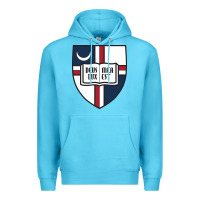 Ocean Blue university catholic Premium Hoodie - linhVisuals