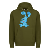 Army Green blues clues on red sofa Premium Hoodie - linhVisuals