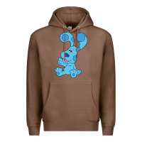Chestnut blues clues on red sofa Premium Hoodie - linhVisuals