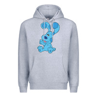 Heather Grey blues clues on red sofa Premium Hoodie - linhVisuals