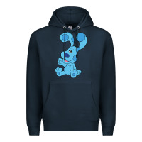 Navy blues clues on red sofa Premium Hoodie - linhVisuals