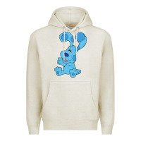 Oatmeal Heather blues clues on red sofa Premium Hoodie - linhVisuals