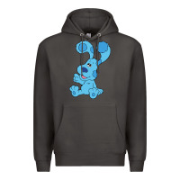 Smoke blues clues on red sofa Premium Hoodie - linhVisuals
