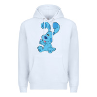 White blues clues on red sofa Premium Hoodie - linhVisuals