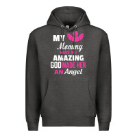 Charcoal Heather my mommy was amazing god made her an angel Premium Hoodie - linhVisuals