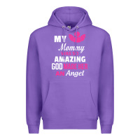 Purple my mommy was amazing god made her an angel Premium Hoodie - linhVisuals