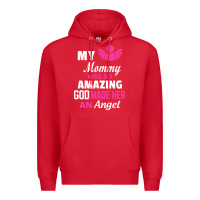 Red my mommy was amazing god made her an angel Premium Hoodie - linhVisuals