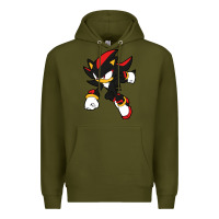 Army Green shadow the hedgehog Premium Hoodie - linhVisuals