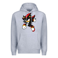 Heather Grey shadow the hedgehog Premium Hoodie - linhVisuals