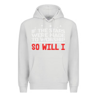 Dove Grey if the stars were to worship so will i Premium Hoodie - linhVisuals