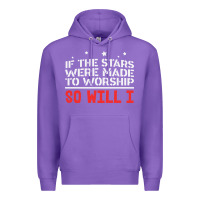 Purple if the stars were to worship so will i Premium Hoodie - linhVisuals