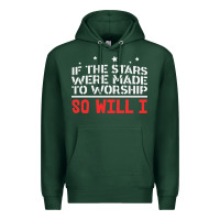 Sports Green if the stars were to worship so will i Premium Hoodie - linhVisuals