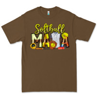 Cacao Softball Mama Premium Tee - CowhideDigitalArt