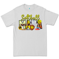 Dove Grey Softball Mama Premium Tee - CowhideDigitalArt