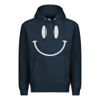 Navy smily Premium Hoodie - linhVisuals