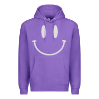 Purple smily Premium Hoodie - linhVisuals