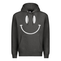 Charcoal Heather smily Premium Hoodie - linhVisuals