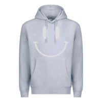 Heather Grey smily Premium Hoodie - linhVisuals