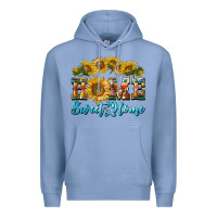 Colony Blue home sweet home sunflower Premium Hoodie - BarkalooDesign