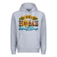 Heather Grey home sweet home sunflower Premium Hoodie - BarkalooDesign