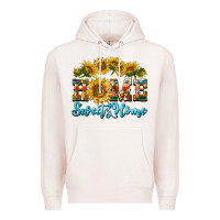 Pale Pink home sweet home sunflower Premium Hoodie - BarkalooDesign