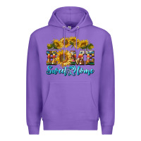 Purple home sweet home sunflower Premium Hoodie - BarkalooDesign