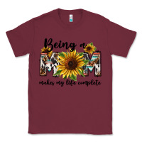 Burgundy Being a mom makes my life complete Mother's Day Classic Tee - FaDigitalArtStudio