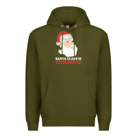 Army Green santa claus is cumming dirty humor Premium Hoodie - linhVisuals